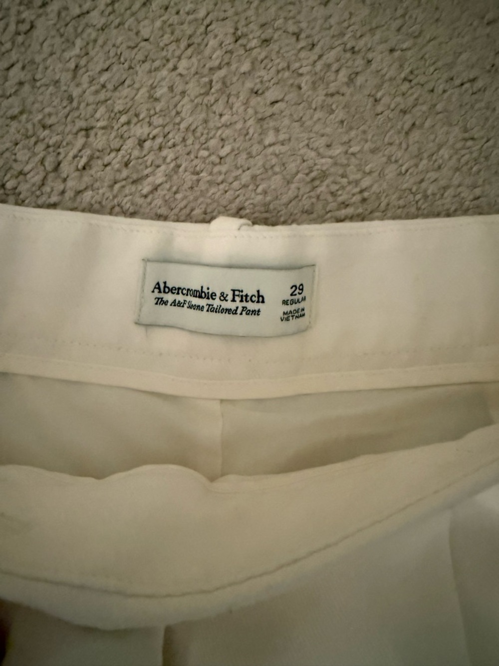 Abercrombie & Fitch Sloane Tailored Wide Leg Pants White Size 29 - Picture 3 of 3